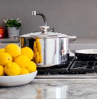 cooker placed in a kitchen