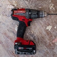 red cordless drill