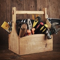 wooden toolbox