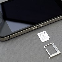 sim card with the mobile phone