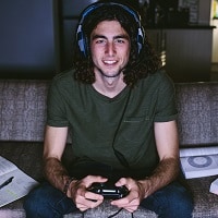 gaming headset with joystick