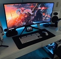 white gaming desk