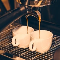 espresso in white cups