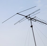 old technology TV antenna pillar receive signal