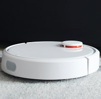 White robot vacuum